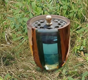 Luxury Handmade Resin Bakhoor <b>Burner</b> with Metal Lid | Arabic <b>Oud</b> & Incense <b>Burner</b> for Home Decor - Product Image 1