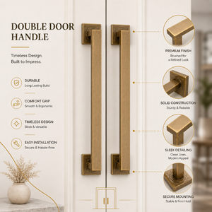 Modern Luxury Brass Main <b>Door</b> <b>Handle</b> with Matte Black Gold Silver Finish | Durable <b>Pull</b> <b>Handle</b> for Villa Entrance <b>Doors</b> - Product Image 3