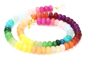 <b>Top</b> Quality Colorful Quartz Rondelle Beaded Choker Gemstone Necklace 7MM To 8MM Loose Quartz Beads Necklace Fine Fashion Jewelry - Product Image 2