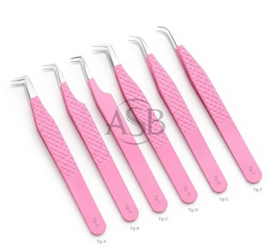 Pince à cils fine à 90 degrés, en acier inoxydable, avec revêtement couleur personnalisé, instrument de beauté - Product Image 4