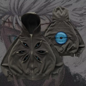 Sudadera con Capucha Extra Grande para Hombre con Diseño de Cierre de Cremallera, Color Sólido, Tejido de Algodón, Estilo Urbano - Product Image 3