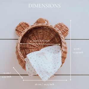 Panier de rangement rond en osier fait main, étagère en rotin naturel écologique, multifonctionnel et moderne, fabriqué à Hanoï - Product Image 3
