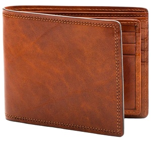 RAHRAJ ENTERPRISES Cartera Bifold de Cuero Rojo para Hombre, Tarjetero Delgado, Estuche para Pasaporte de Viaje, Modelo Re-mw-007, 500 Piezas - Product Image 1