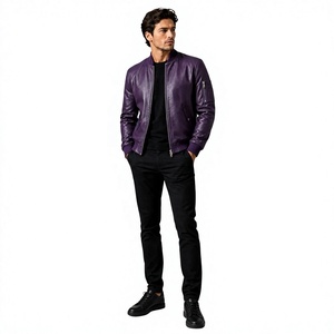 Veste en cuir de mouton Ever Glow pour homme, coupe ajustée, décontractée, respirante, imperméable, réversible, coupe-vent, écologique, taille plus - Product Image 4