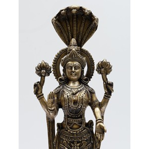 16-inch Brass bức tượng của nữ thần <span class=keywords><strong>lakshmi</strong></span> các bảo vệ naag cho nhà hoặc văn phòng trang trí nội thất - Product Image 2