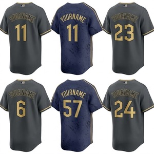 Camiseta de Béisbol de Moda para Hombre, Rayas Verde Marino, Manga Corta, Transpirable, Ropa Deportiva de Poliéster, Uniforme de Equipo - Product Image 6