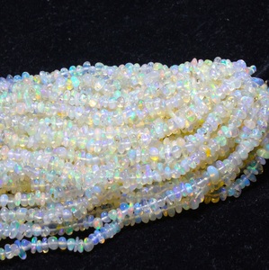 White Opal Uncut Beads Uneven Shape Opal <b>Drilled</b> Beads 3-4mm Size Natural Ethiopian Opal Beads 16" inches long For <b>Jewelry</b> - Product Image 4