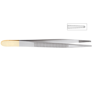 Pinzas TC de 6-3/4 Pulgadas (17 cm) con 1x2 Dientes de Carburo de Tungsteno Reutilizables para Cirugía Plástica, Instrumento Quirúrgico para Agarrar Tejidos - Product Image 5