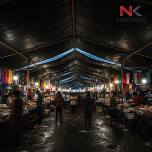 Lona Impermeable Premium de Alta Resistencia para Puestos, Lona para Puestos para Todas las Estaciones con Esquinas Reforzadas para Mercados al Aire Libre - Product Image 2