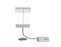 Sistema de perfusión inteligente de ocho canales para electrofisiología celular y monitoreo de señales de calcio