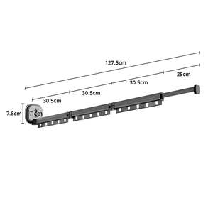 Tendedero Plegable de Pared de 127.5cm, Organizador de Ropa de Metal Resistente para Uso en Interiores y Exteriores, Tendedero Ahorrador de Espacio - Product Image 6