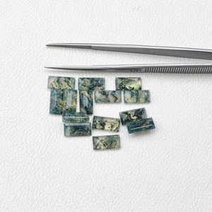 7x14mm Naturel Mousse Agate Baguette Coupe Calibré Pierres Précieuses Fabricant Boutique En Ligne au Prix de Gros Pierres Semi Précieuses - Product Image 2