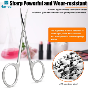 Servicio OEM ODM, Tijeras para Cutículas y Uñas de Acero Inoxidable, Buen Proveedor, Nuevo Producto, Tijeras de Manicura Curvas con Mangos de Acero - Product Image 4