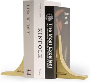 Gold Cast Iron <b>Bookends</b> Decorative Book Ends Heavy Duty Book Holder Vintage Metal <b>Bookends</b> for Shelves Home Office Decor - Product Image 4