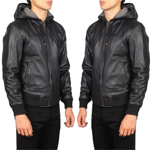 Veste en cuir pour homme, style moto, multi-poches, fermeture éclair, col montant, veste de motard décontractée, automne-hiver - Product Image 6