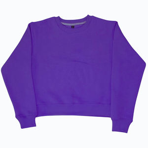 Sudadera de cuello redondo sin capucha, de felpa, con hombros caídos, personalizada, 100% mezcla de algodón, transpirable, para mujer, ideal para invierno. - Product Image 5