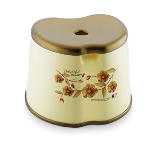 Plastic <b>Stool</b> with Floral Design Lightweight Home Furniture for Living Room and <b>Office</b> Use - Product Image 3