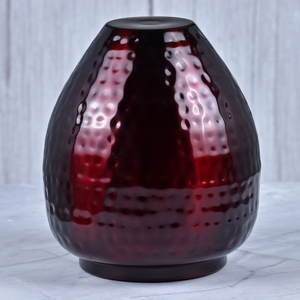 Urna funeraria de latón para adultos con patrón de hojas rojas y doradas, superficie pulida para cenizas humanas, urna conmemorativa. - Product Image 5