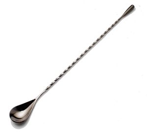 Cuillère à cocktail en gros, cuillère de bar en acier inoxydable à long manche, outil de mélange de boissons, fournitures professionnelles pour l'hôtellerie - Product Image 3