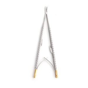 Portaagujas Castroviejo Recto TC 1.2mm 18cm de Acero Inoxidable, Instrumento Quirúrgico de Precisión Microquirúrgica - Product Image 3