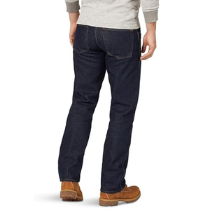 Jeans de Pierna Recta Color Índigo Oscuro Personalizados para Hombre, Pantalones Vaqueros Clásicos para Uso Casual, Estilo Urbano y Ropa Personalizada - Product Image 2