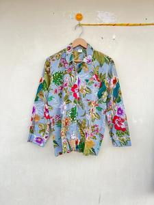 Floral Print Indian Cotton Shirt Pajama <b>Set</b> Lightweight Loungewear Pajama <b>Set</b> Unique Print Night Suit Summer Cotton Pajama <b>Set</b> - Product Image 4