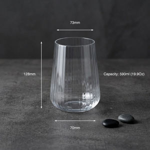 [Holar] Vasos de Vino de Plástico Acanalados Reutilizables de Gran Capacidad de 19 oz, Hechos en Taiwán, para Fiestas, Cafeterías y Exteriores - Product Image 3