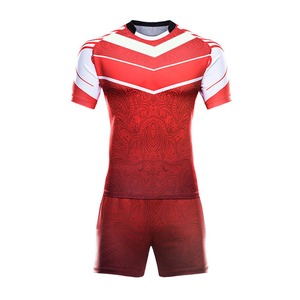 Uniforme de Rugby Personalizado de Alta Calidad, Talla Grande, Manga Corta, Precio Económico, Ropa Deportiva Profesional, Impresión por Transferencia de Calor 100% - Product Image 3