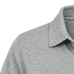 Polo à col brodé Heather Gray Jack & Jill Crest Patch, manches courtes, boutons sur le devant, léger, vêtements d'équipe pour femmes - Product Image 2