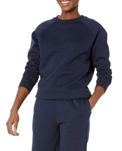 Nouveau design, sweat-shirt en coton pour femme, col rond, manches longues, épaules tombantes, uni, confortable, décontracté, fabriqué au Bangladesh - Product Image 1