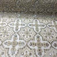 Tissu en dentelle florale brodée en filet de créateur pour robe de mariée, robe de soirée, mode boutique, vente en gros pour acheteurs mondiaux