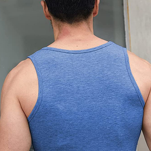 T-shirts sans manches pour hommes personnalisés, coton et polyester, prix de gros abordable, lavables - Product Image 3
