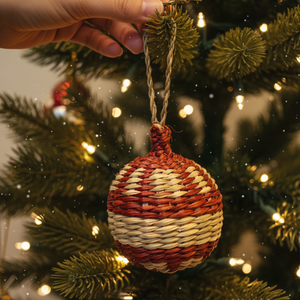 Adorno Navideño Decorativo de Bola de Fibra Marina, Hecho a Mano, Decoración Festiva Colgante de Fibra Natural, Fabricante Kingcraftviet - Product Image 3