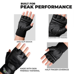 Non <b>Slip</b> Palm Design Gym Gloves for Weight Training Bodybuilding and Fitness Lightweight Enhanced Grip Support Workout Gloves - Product Image 3