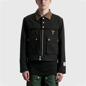 Factory Direct Customizable Vintage <b>Canvas</b> <b>Jackets</b> Breathable Cotton Polyester for Spring Winter Fashion Street Wear Outwear - Product Image 1