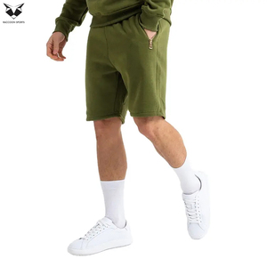 Conjunto Deportivo Informal de Algodón 100% con Sudadera con Capucha y Media Cremallera con Logotipo Personalizado para Gimnasio y Pantalones Cortos para Hombre de Talla Grande, Nuevo Estilo - Product Image 6