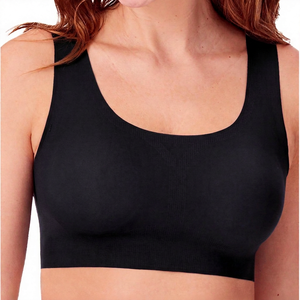 Women's Seamless <b>Neck</b> Sports <b>Bra</b> Solid Color Medium Support Polyester - Product Image 4