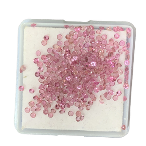 Piedras preciosas sueltas de turmalina rosa de corte redondo pequeño Piedras naturales calibradas facetadas con certificado IGI - Product Image 1