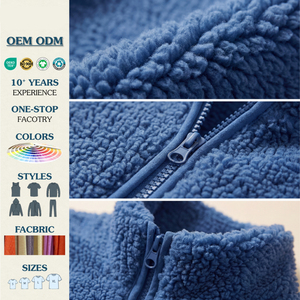 Chaqueta de Forro Polar Sherpa para Mujer, con Cierre, Cuello Alto, Imitación Piel de Oveja, Abrigo Cálido de Invierno, Proveedor OEM Personalizado al por Mayor - Product Image 3