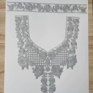 Ladies Elegant Embroidered <b>Sew</b>-<b>On</b> <b>Patches</b> Floral Handmade Stitch Design Lightweight Organza - Product Image 1