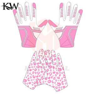 Gants de football américain 2026 de haute qualité, nouvelle collection, design personnalisé pour équipe, confortables, en cuir souple et adhérent, avec paume pleine et doigts entièrement protégés - Product Image 4