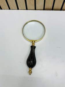 Lupa de mano de latón de 3'' con mango de madera |   Lupa de Inspección Óptica - Product Image 6