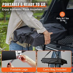Forno per Pizza da 16 pollici all'aperto in acciaio inossidabile a Gas Grill portatile con rivestimento in pietra per Pizza girevole a 360 gradi - Product Image 5