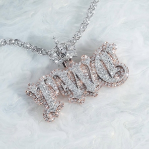 Collier Pendentif Personnalisé en Moissanite VVS, Lettre Gravée en Argent Sterling 925, Bijou Hip Hop Givré, Cadeau pour Homme - Product Image 2