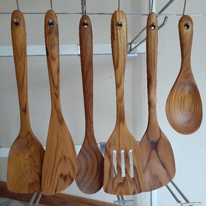 Spatule de cuisine en bois, ustensile de cuisine, 1 pièce, 100% écologique, sans danger pour les aliments, léger, fabriqué en Thaïlande - Product Image 1
