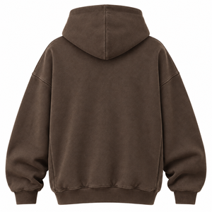 Sudadera con Capucha Oversize de Algodón Pesado con Lavado Ácido y Bordado en el Pecho Pequeño para Hombre, Estilo Urbano, Fabricante de Prendas OEM de Marca Privada - Product Image 3