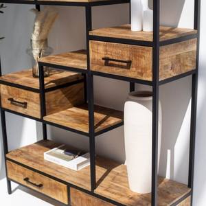 Bibliothèque industrielle en bois Vandana Altis Vesta, design moderne en métal et bois, meuble de rangement - Product Image 4