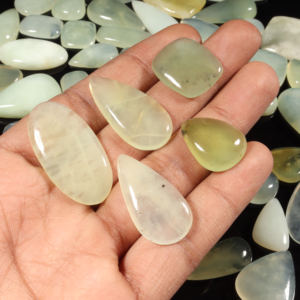 100% cabujón de piedras preciosas sueltas de serpentina verde Natural forma libre comprar cabujón de serpentina en línea en la India joyería hecha a mano - Product Image 3