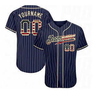 Camiseta de Béisbol de Poliéster de Alta Calidad, Ligera, Transpirable, que Absorbe la Humedad, con Diseño Personalizado, Cuello en V, para Hombre, Unisex, Adulto - Product Image 1