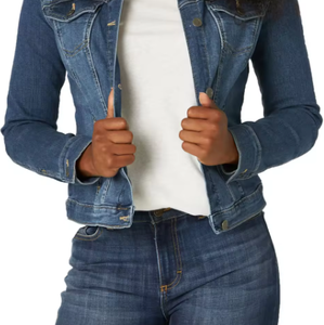 Wholesale 2026 Women's <b>Denim</b> Jackets High Quality Oversized Button-Up Jean <b>Coats</b> Casual Fashion Outwear Manufacturer - Product Image 5